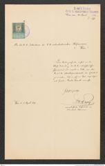 k.k. naturhistorisches Hofmuseum, Intendanzakten 1885-1896 (Hauer), Aktenzahl Z.179/1893, Seite 1
